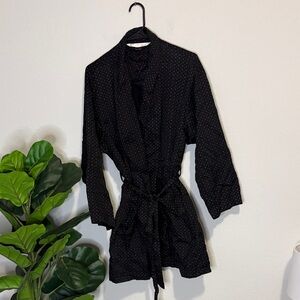 Victoria's Secret satin and flannel lined Robe M/L